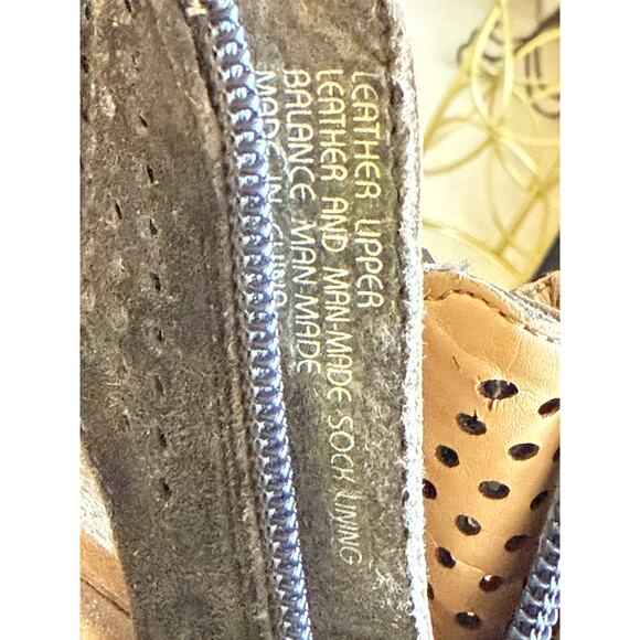 Earth “Cosmos” Wedge Sandals – Dark Slate – Perforated Leather – Size  9 - Picture 4 of 8